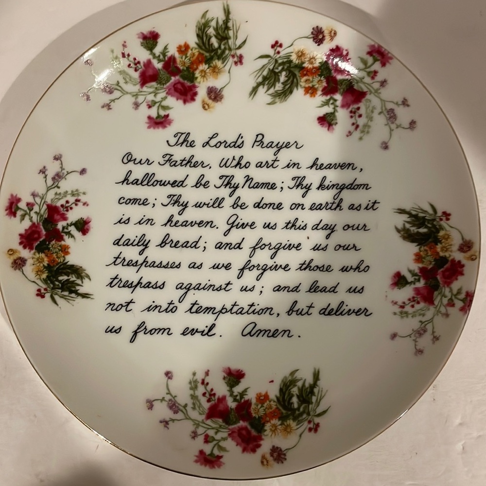 Vintage Royal Halsey Lord’s Prayer Plate